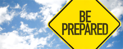 Be prepared road sign